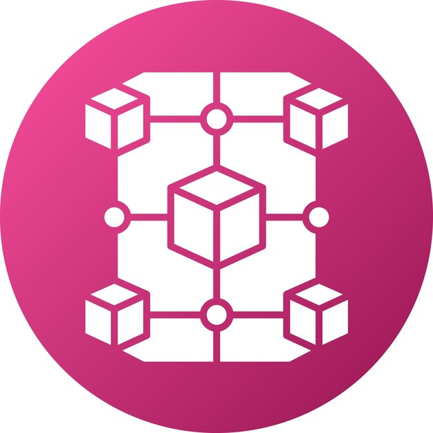 Vector Design Blockchain Icon Style