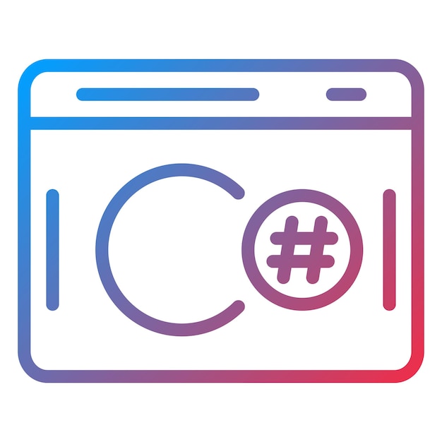 Vector Design C Sharp Icon Style