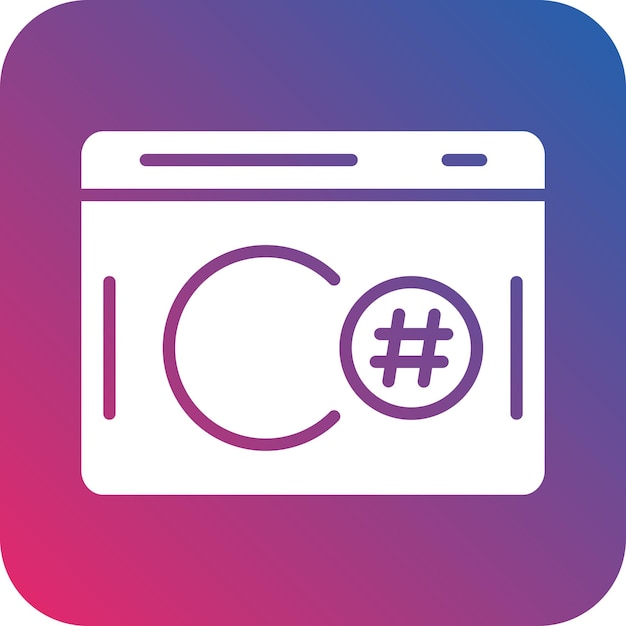 Vector Design C Sharp Icon Style