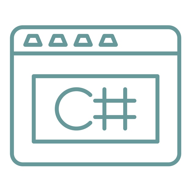 Vector Design C Sharp Icon Style