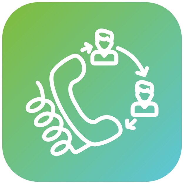 vector design call queueing icon style