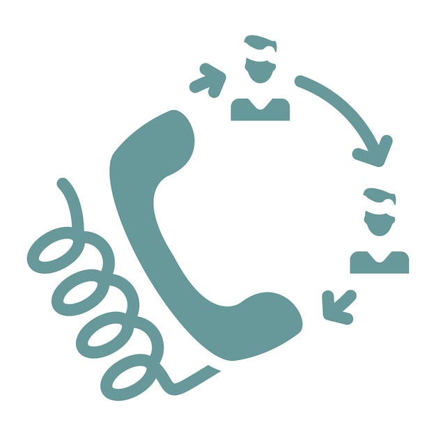 Vector Design Call Queueing Icon Style