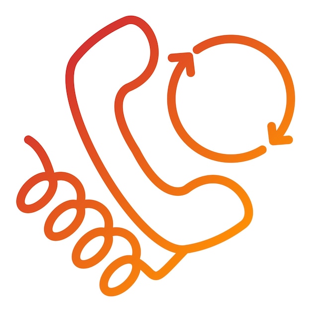 vector design callback service icon style