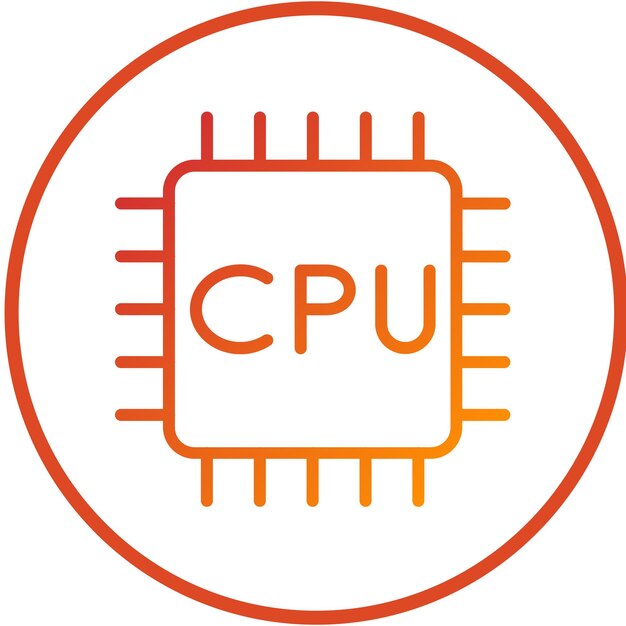 Vector Design Central Processing Unit Icon Style