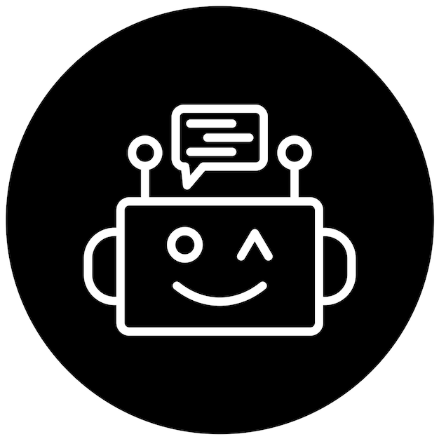 Vector Design Chatbot Aid Icon Style