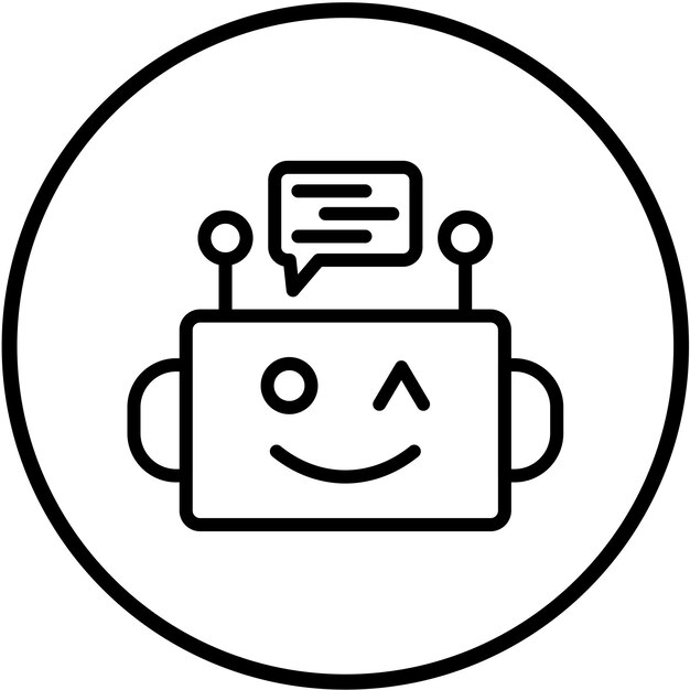 Vector Design Chatbot Aid Icon Style