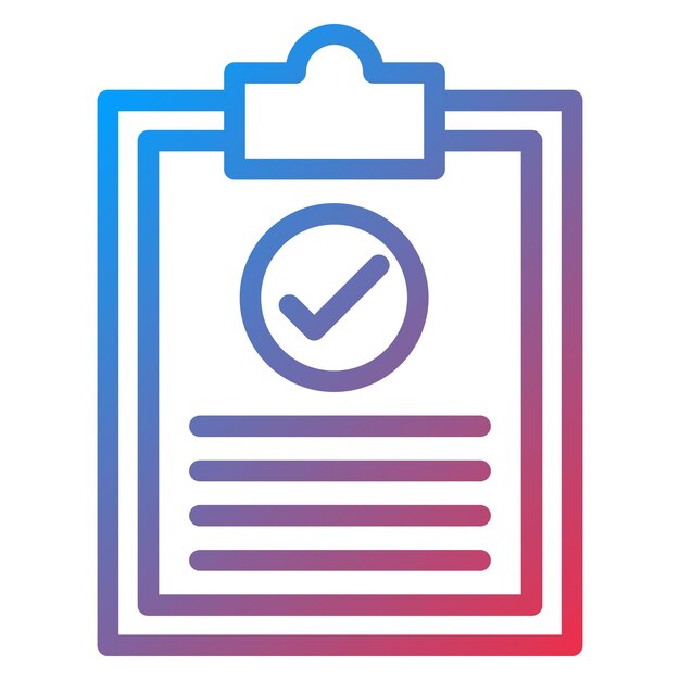 Vector Design Checking Files Icon Style
