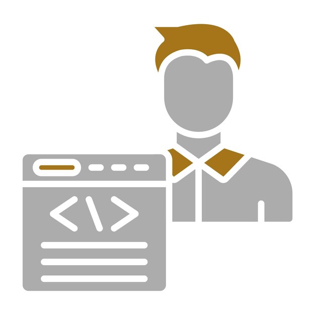 Vector Design Citizen Developer Male Icon Style