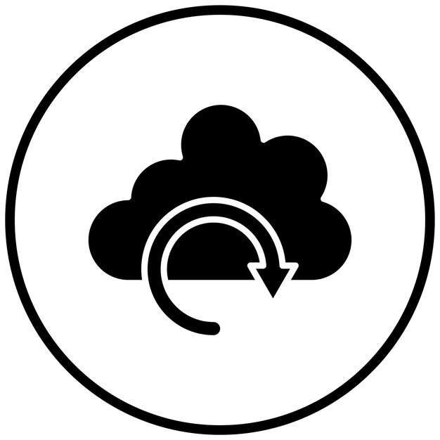 Vector Design Cloud Backup Icon Style