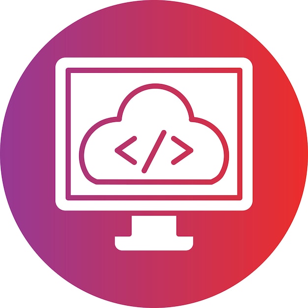 Vector Design Cloud Coding Icon Style