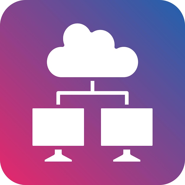 vector design cloud computing icon style