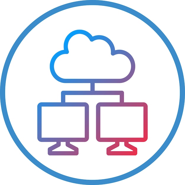 Vector Design Cloud Computing Icon Style