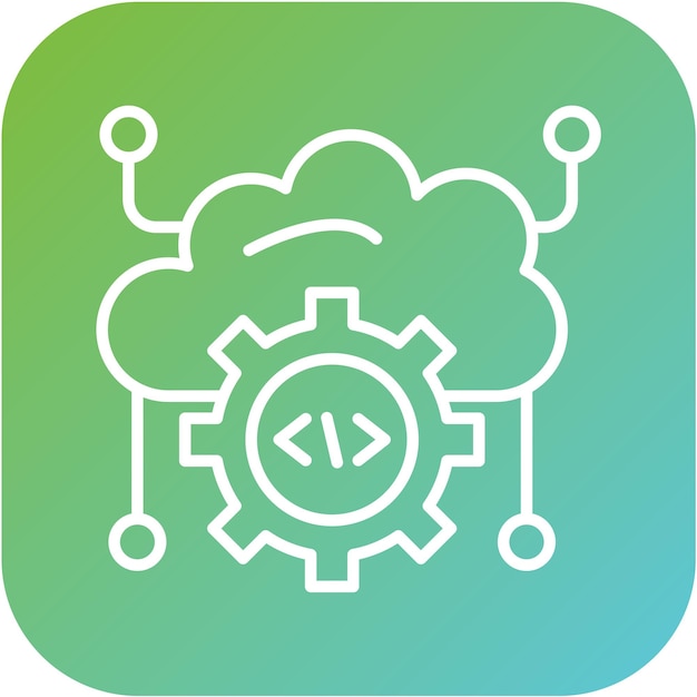 vector design cloud computing icon style