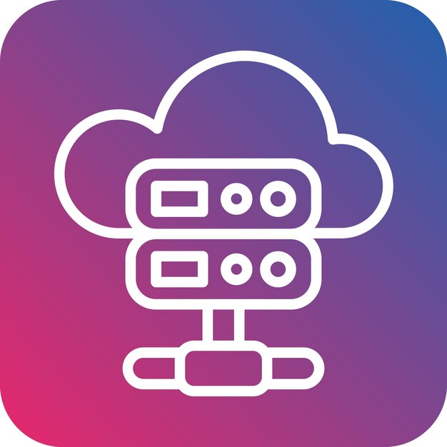 Vector Design Cloud Server Icon Style