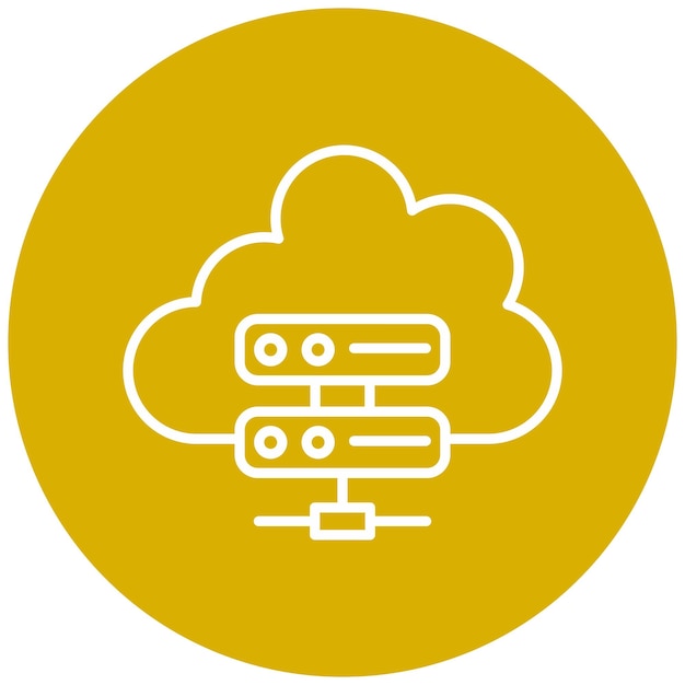 Vector Design Cloud Server Icon Style