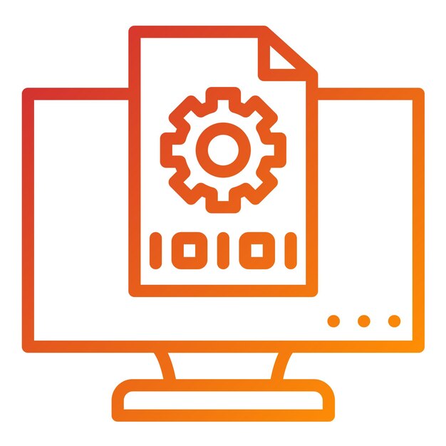 Vector Design Code Compiler Icon Style