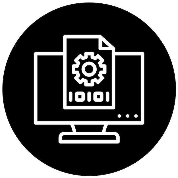 Vector Design Code Compiler Icon Style