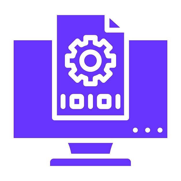 Vector Design Code Compiler Icon Style