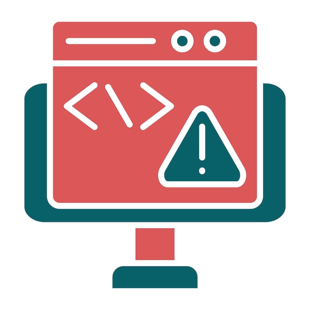 Vector Design Code Error Icon Style