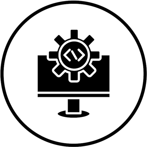 Vector Design Code Settings Icon Style