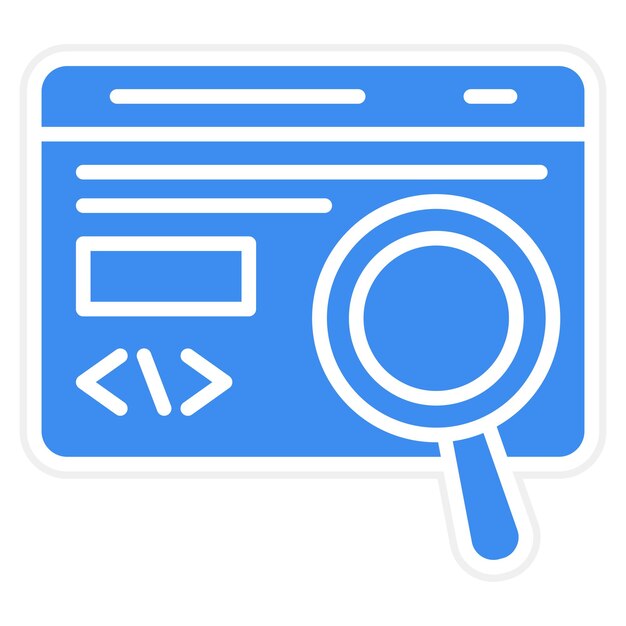 Vector Design Code Testing Icon Style
