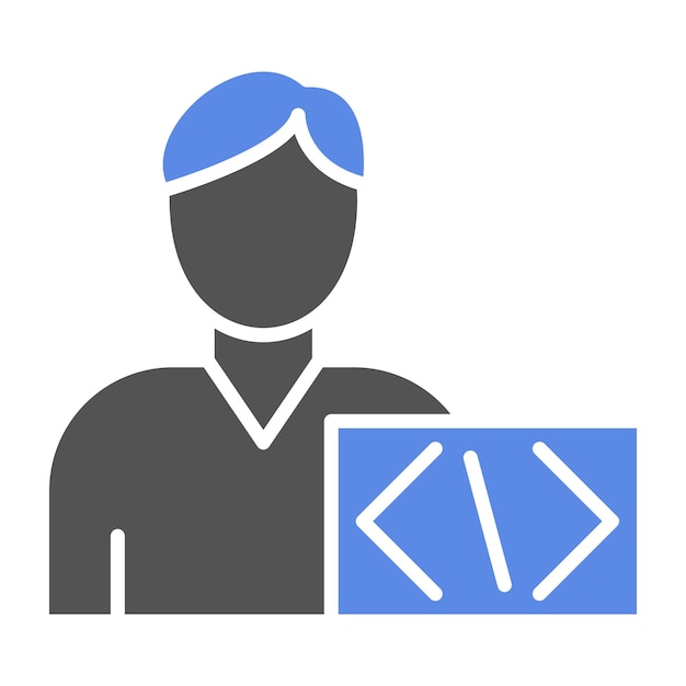 Vector Design Coder Man Icon Style