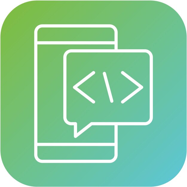 Vector Design Coding Language Icon Style
