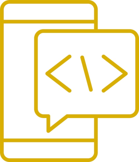 Vector Design Coding Language Icon Style