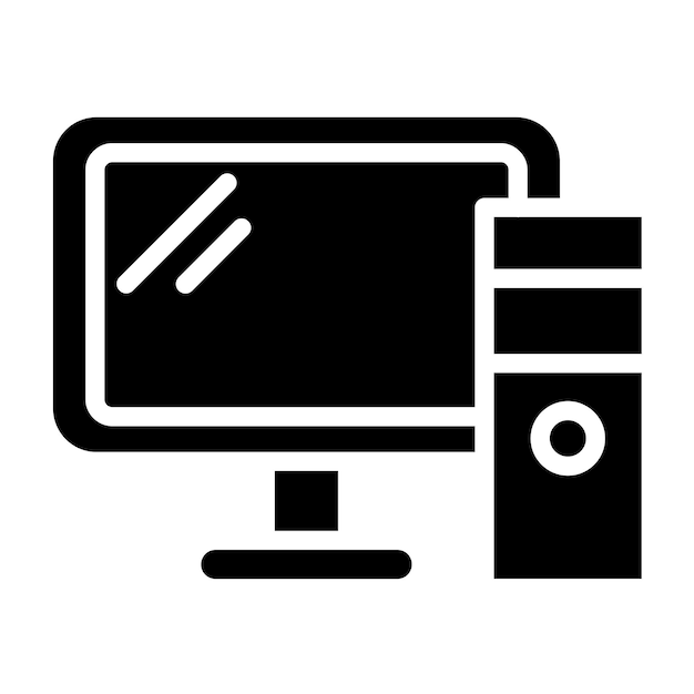 Vector Design Computer Lab Icon Style
