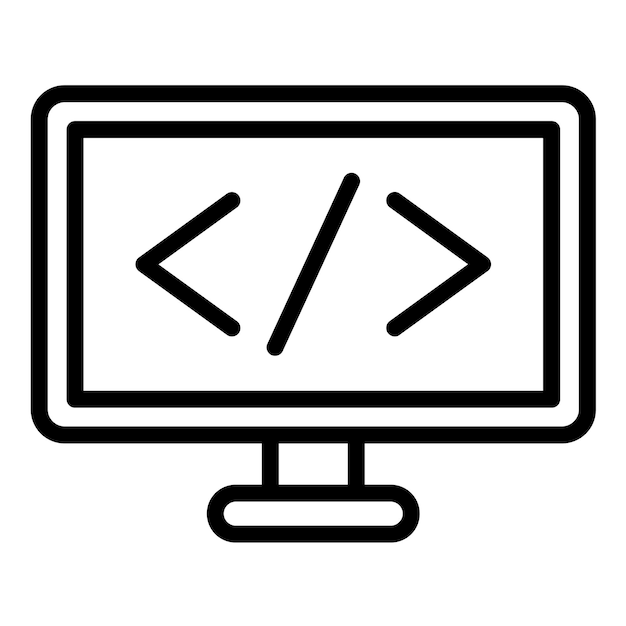 vector design computer science code icon style