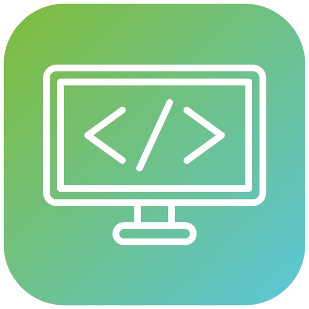 vector design computer science code icon style