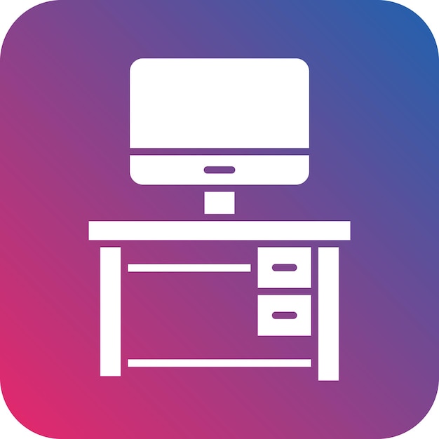vector design computer table icon style