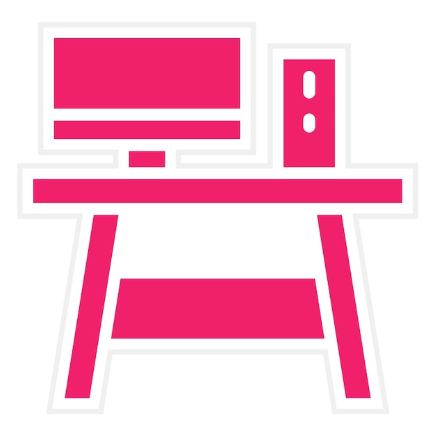 Vector Design Computer Table Icon Style