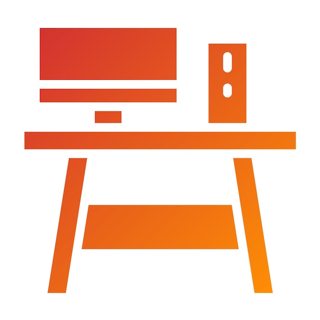 Vector Design Computer Table Icon Style