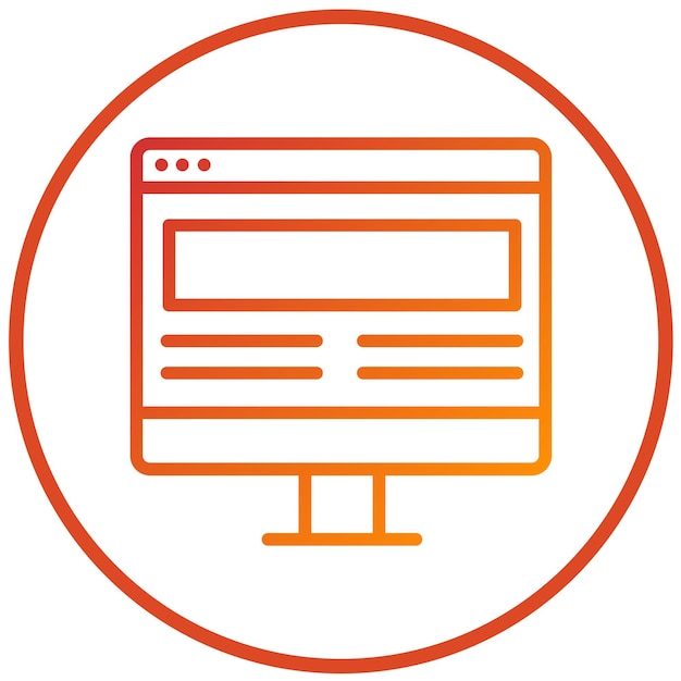 Vector Design Computer Website Icon Style