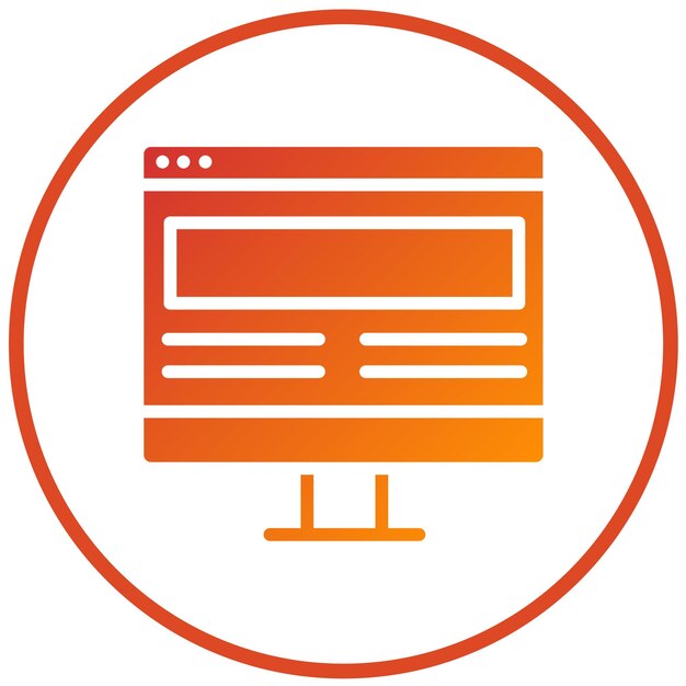 Vector Design Computer Website Icon Style