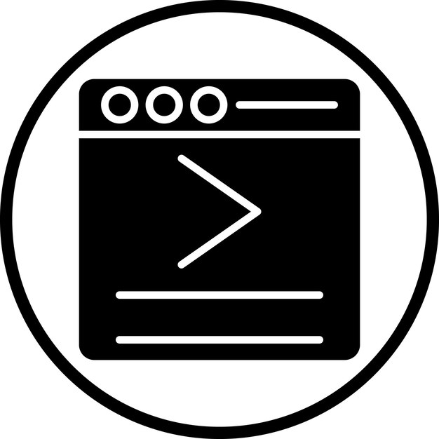 vector design console command glyph stroke circlesvg style