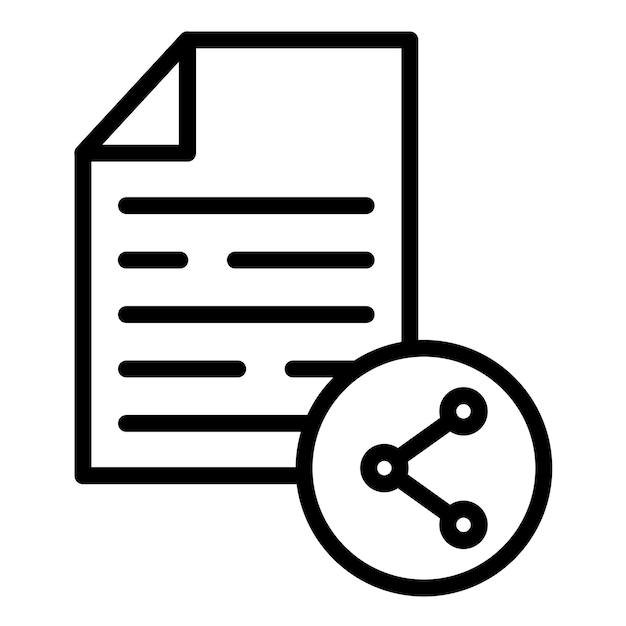 Vector Design Content Sharing Icon Style