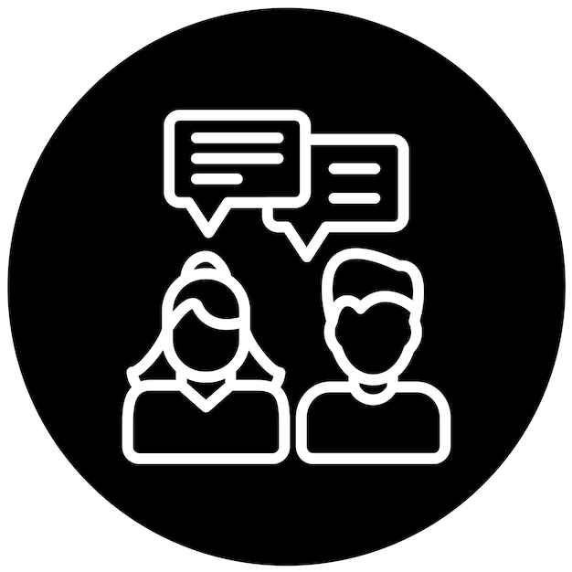Vector Design Conversation Log Icon Style