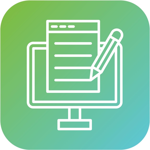 Vector Design Copywriting Icon Style
