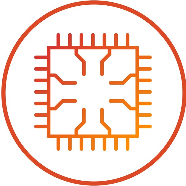 vector design cpu icon style