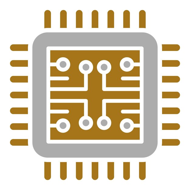 Vector Design CPU Icon Style