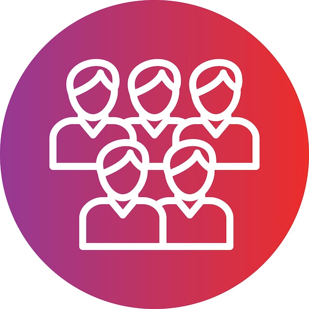 Vector Design Crowd Icon Style