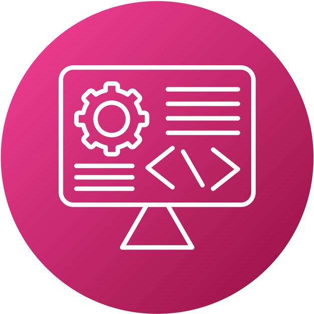 vector design custom coding icon style