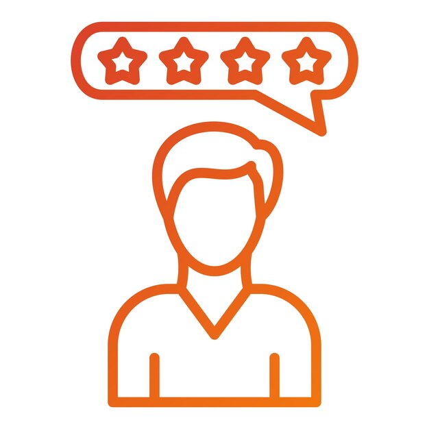 Vector Design Customer Review Icon Style