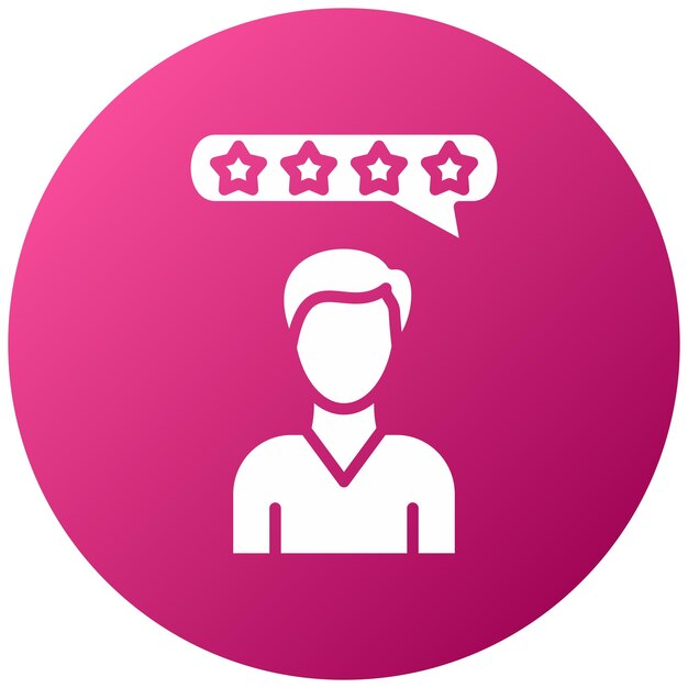 Vector Design Customer Review Icon Style