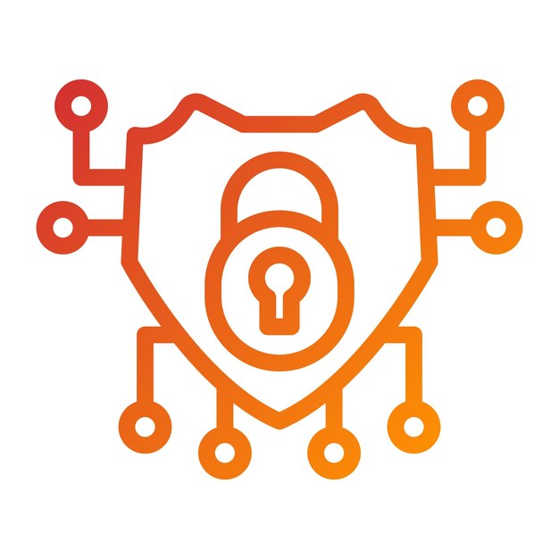 Vector Design Cyber Security Icon Style