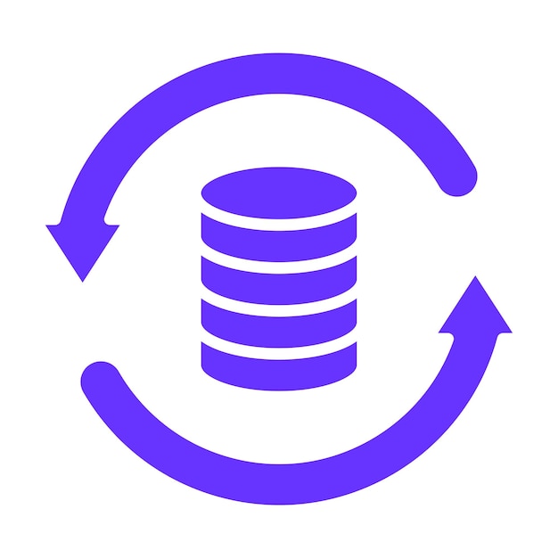 vector design data backup icon style