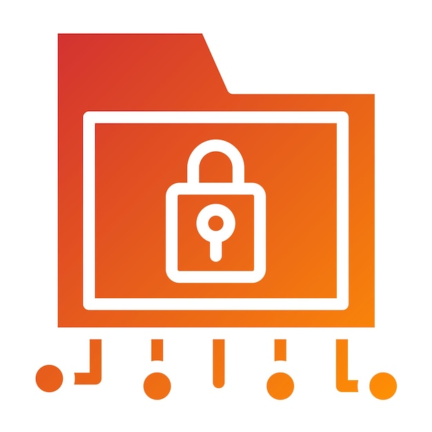 vector design data encryption icon style