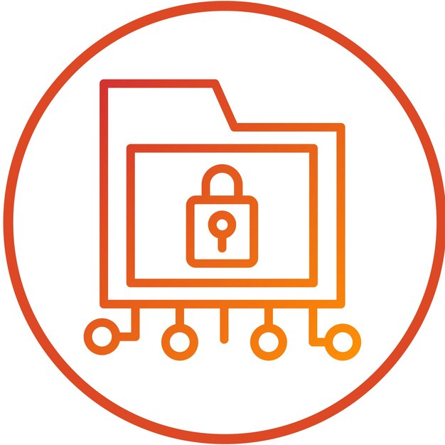 Vector Design Data Encryption Icon Style